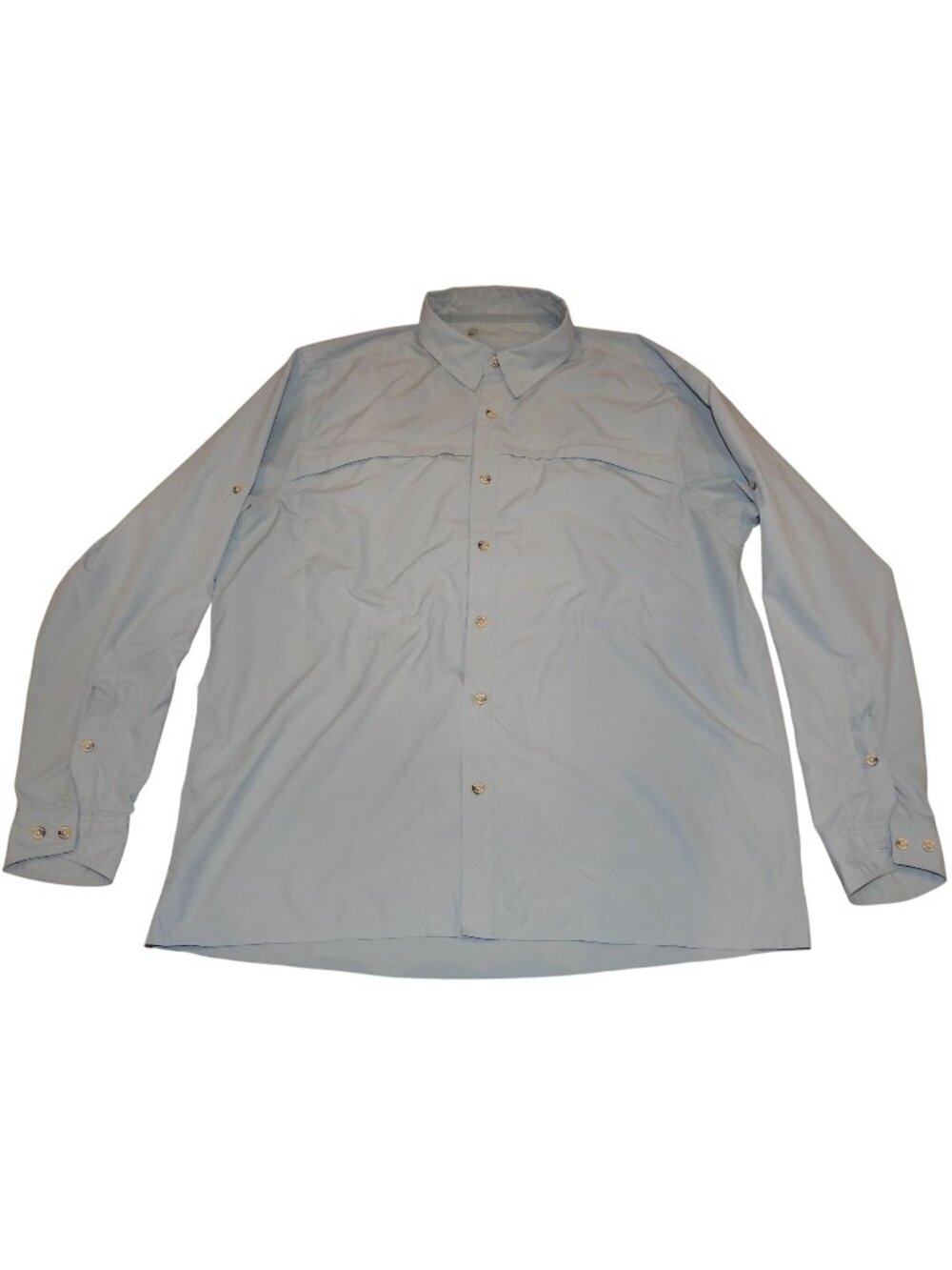 Simms Guide Series Fishing Shirt Men’s XL Blue Polyester Long Sleeve Pockets